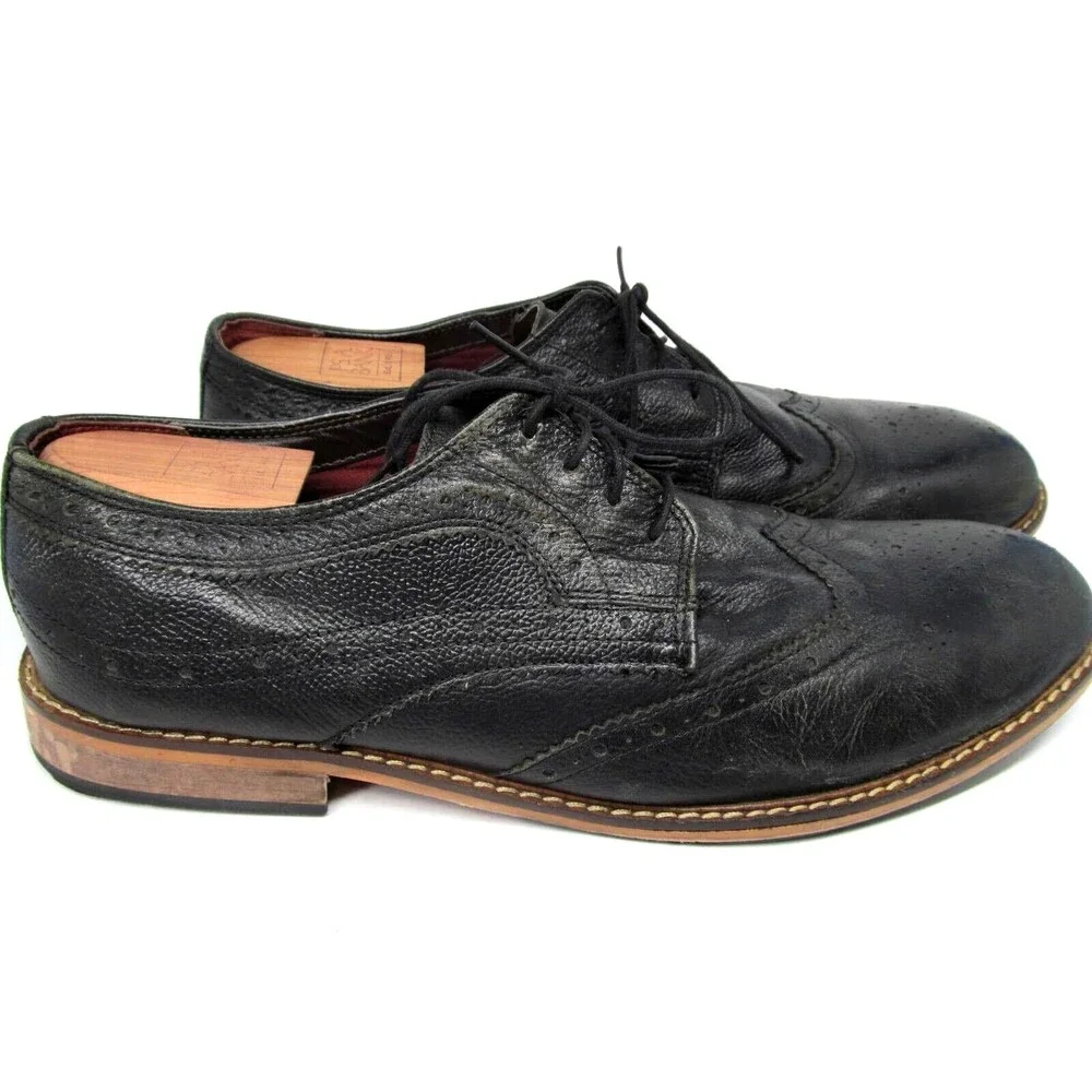 Cedar Wood State Mens Black Wingtip Brogue Derbys Size US 13 EUR 47